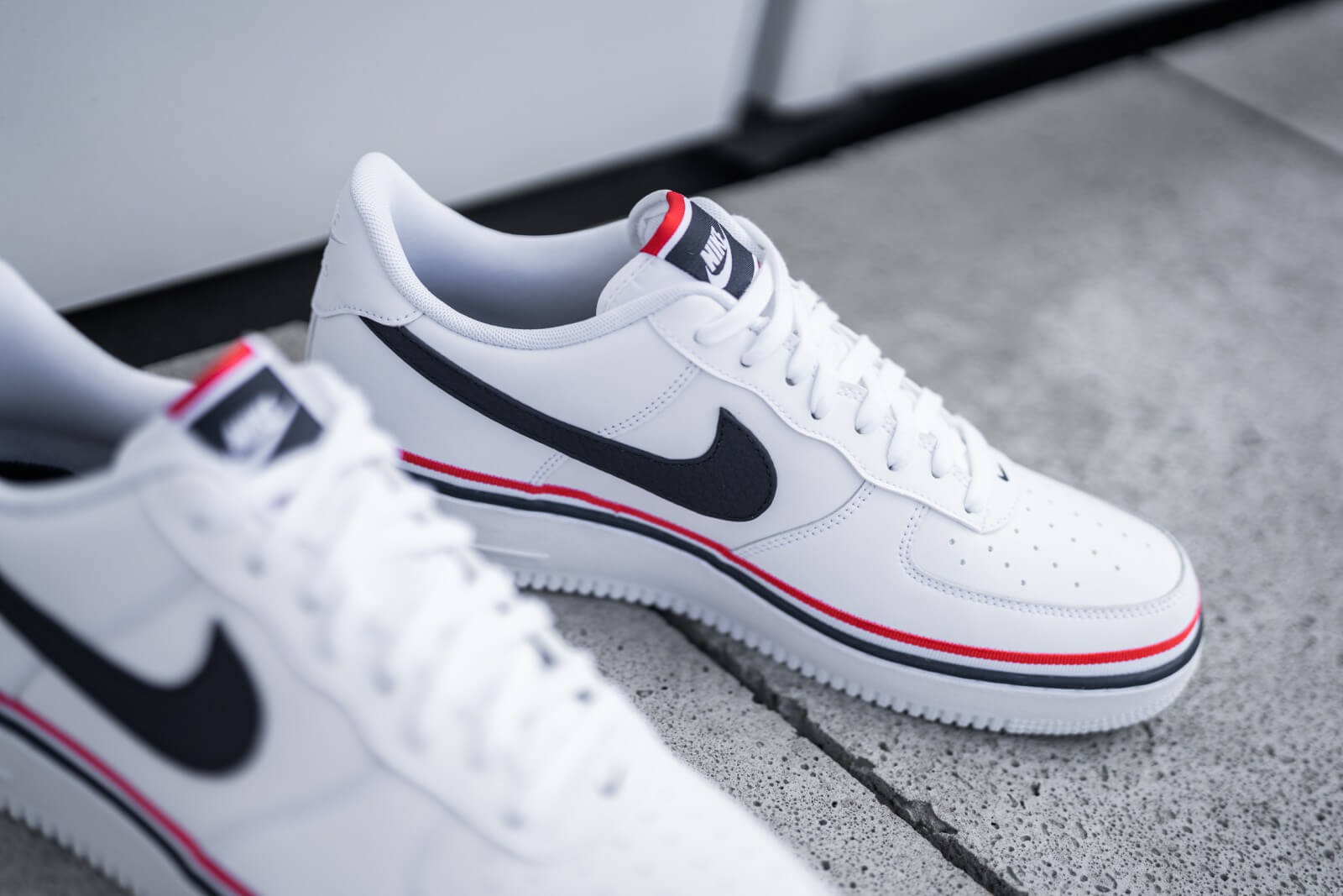 Nike Air Force 1 &amp;#039;07 Lv8 White/Obisidian-Habanero Red encequiconcerne Air Force 1 Coloriage