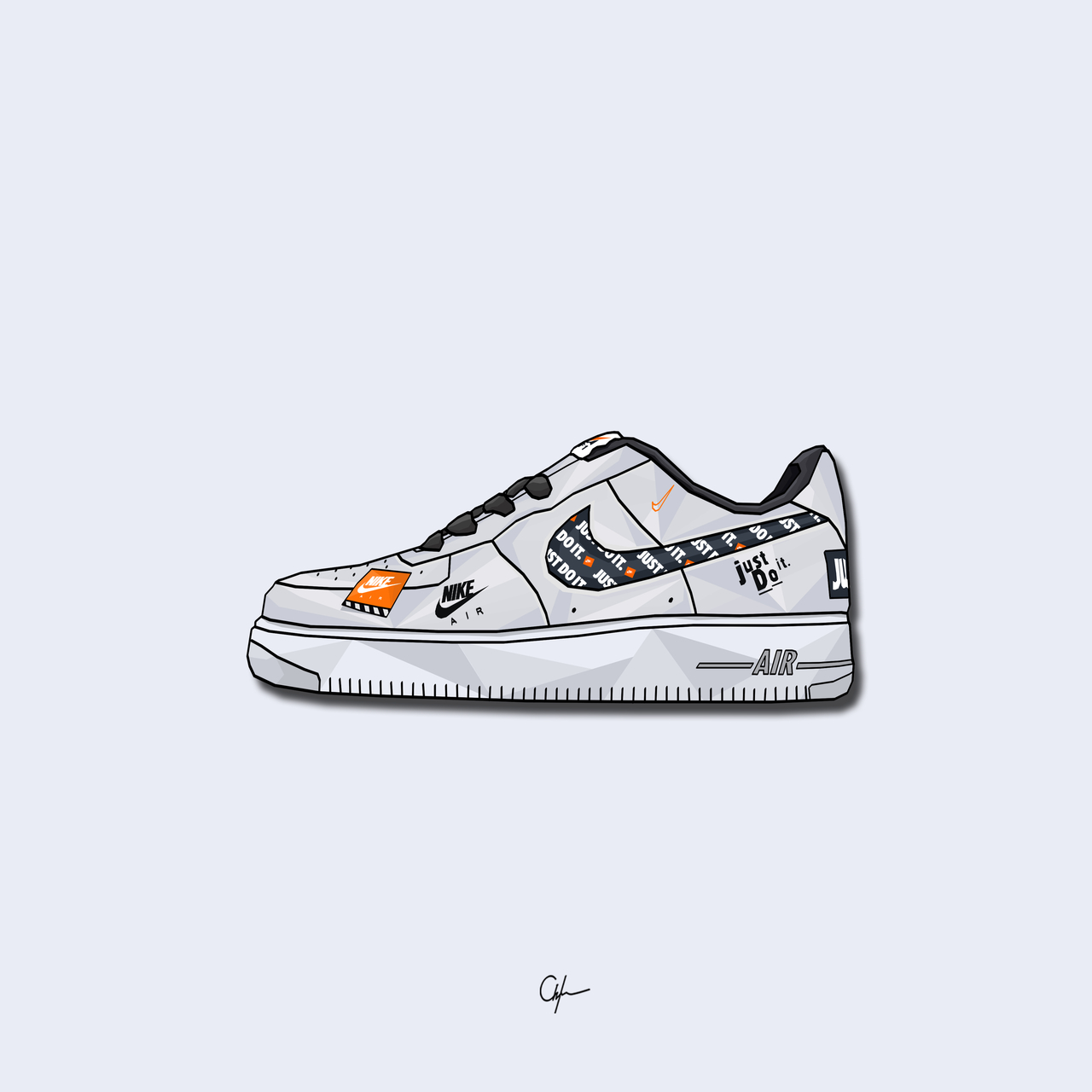 Nike Air Force 1 &amp;quot;Just Do It&amp;quot; White Edition. @Younmarx dedans Air Force 1 Dessin