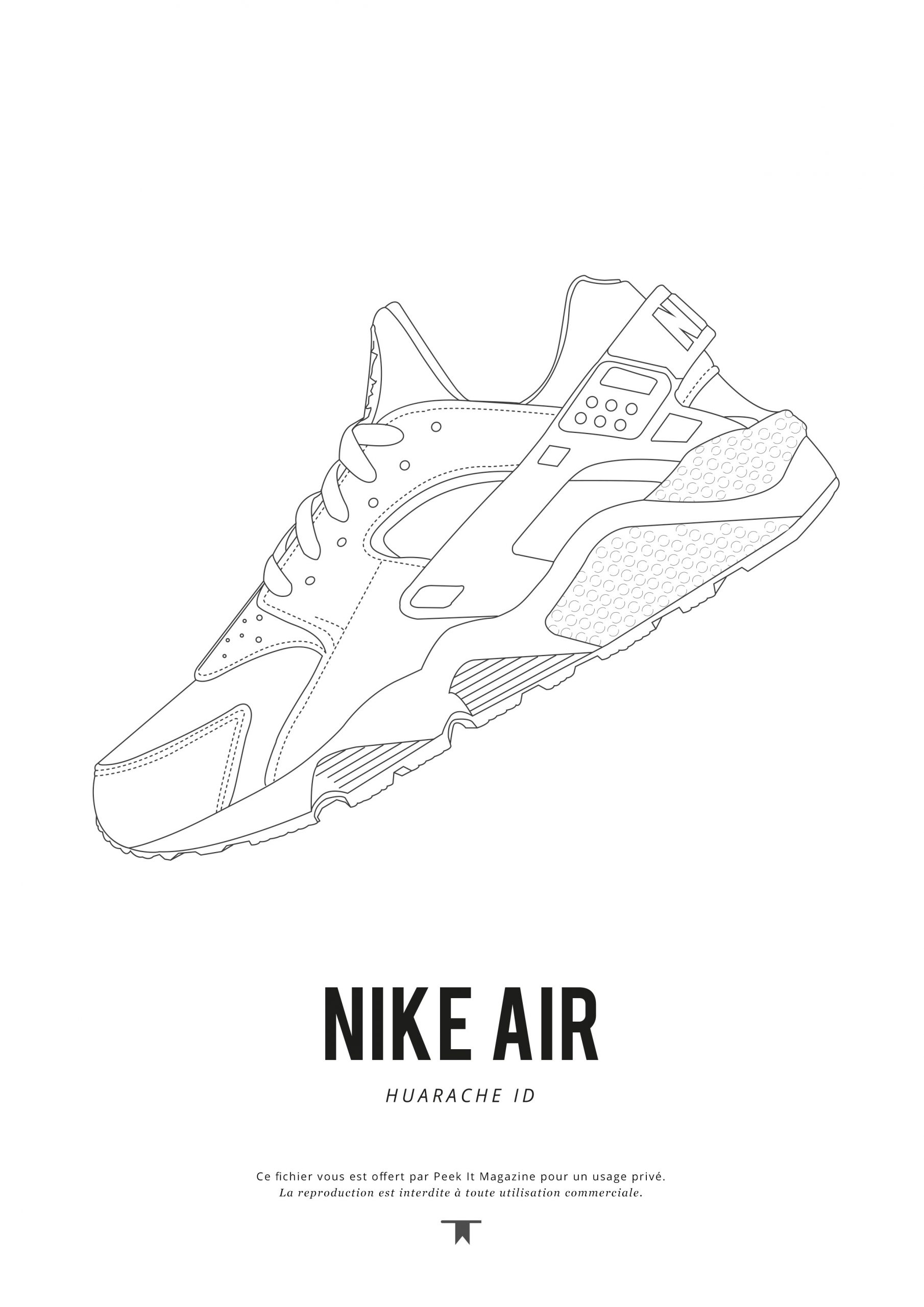 Nike Peekitmagazine Coloriage Peekitmagazine Nike serapportantà Balenciaga Triple S Dessin