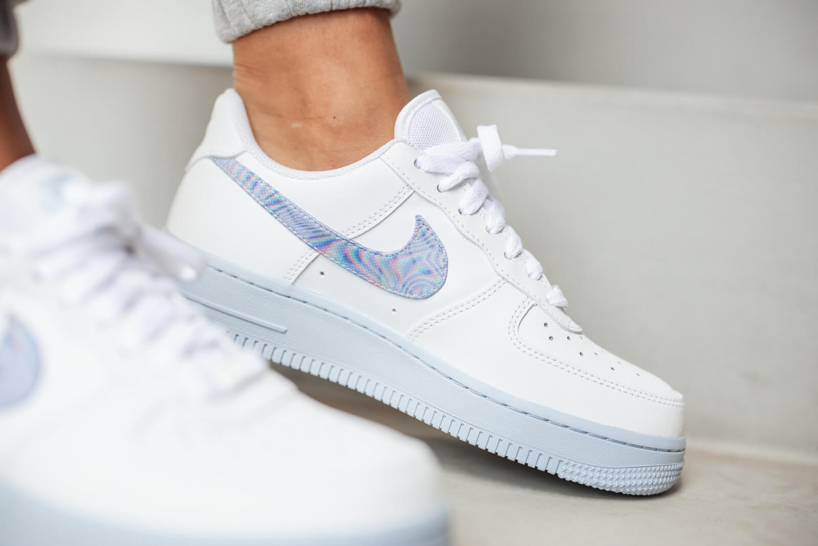 Nike Women&amp;#039;S Air Force 1 &amp;#039;07 White/Hydrogen Blue-Laser intérieur Air Force 1 Coloriage