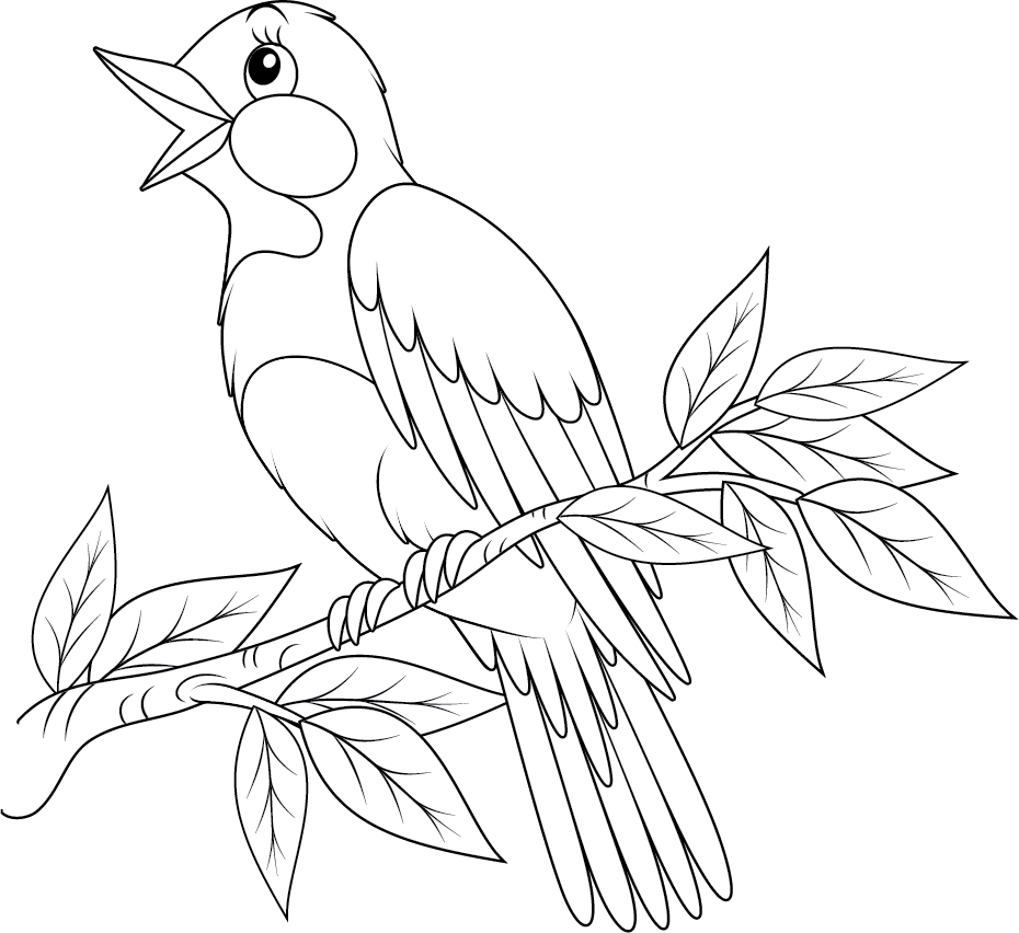 Nouveau Coloriage Oiseau A Imprimer | Imprimer Et Obtenir intérieur Coloriage Un Oiseau