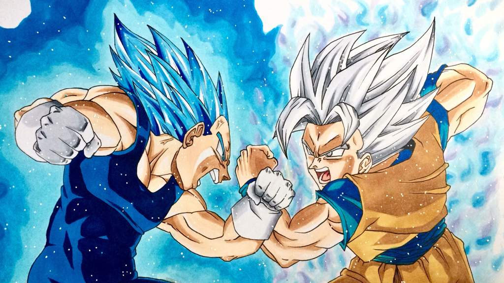 Nouveau Dessin : Goku Vs Vegeta ! | Anime Et Manga Amino à Dessin Vegeta,