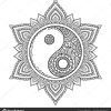 Padrão Circular Forma Uma Mandala Yin Yang Símbolo destiné Dessin Yin Yang