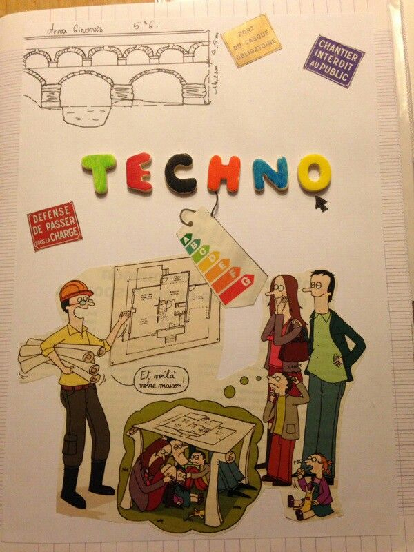 Page De Garde Technologie | Pages De Garde Cahiers tout S Dessin College