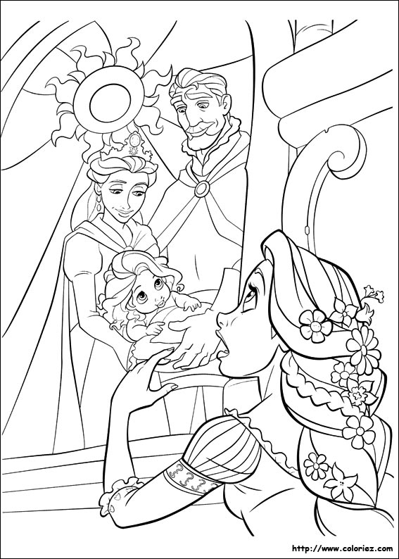 Pages De Coloriage © Raiponce avec Coloriage Raiponce