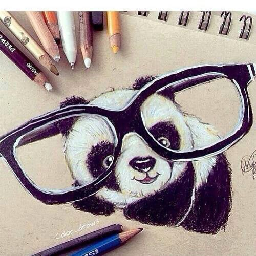 Panda Hipster | Dessin Realiste, Dessin, Animaux tout Dessin Réaliste