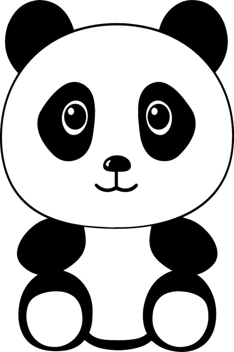 Panda Svg Cute Panda Svg Cartoon Panda Svg Panda Clipart destiné Dessin Panda