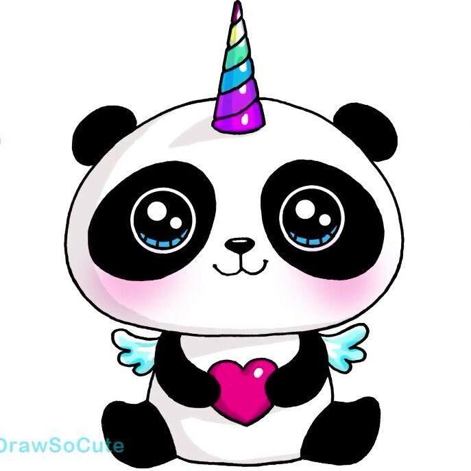 Panda Unicornio Kawaii!!!!!! Es Tan Adorable! | Kawaii destiné E Dessin Kawaii
