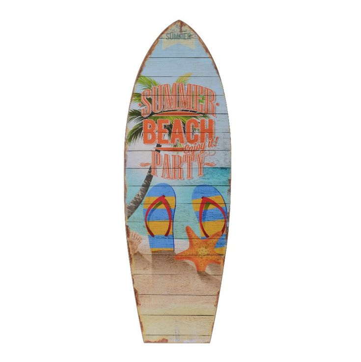 Panneau Décoratif Vintage Planche De Surf En Bois Motif encequiconcerne Coloriage Dessin Planche De Surf