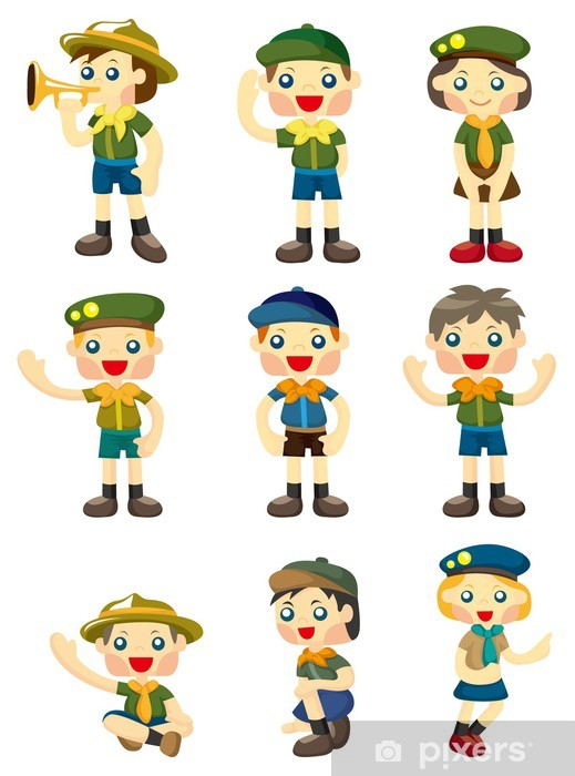 Papier Peint Icône Scout Dessin Animé Garçon / Fille avec Dessin Animé 5 Ans Garcon,