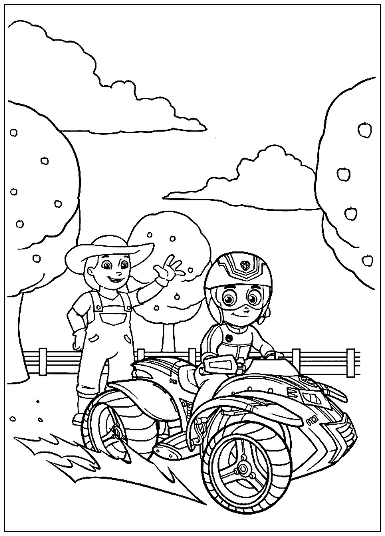 Pat Patrouille : Quad - Coloriage Pat Patrouille dedans Dessin À Colorier Quad