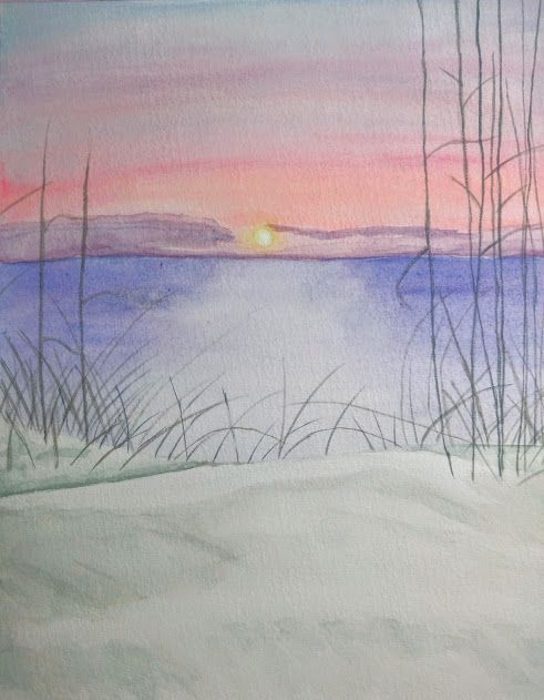 Peinture Aquarelle Facile | Progressons Ensemble À L intérieur Dessin En Paysage