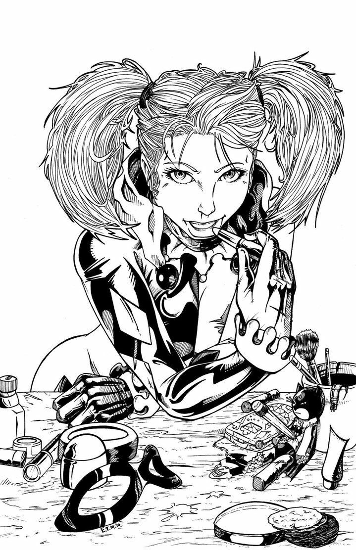 Personnage Manga Fille Dessin Harley Quinn Coloriage dedans Harley Quinn Dessin Coloriage