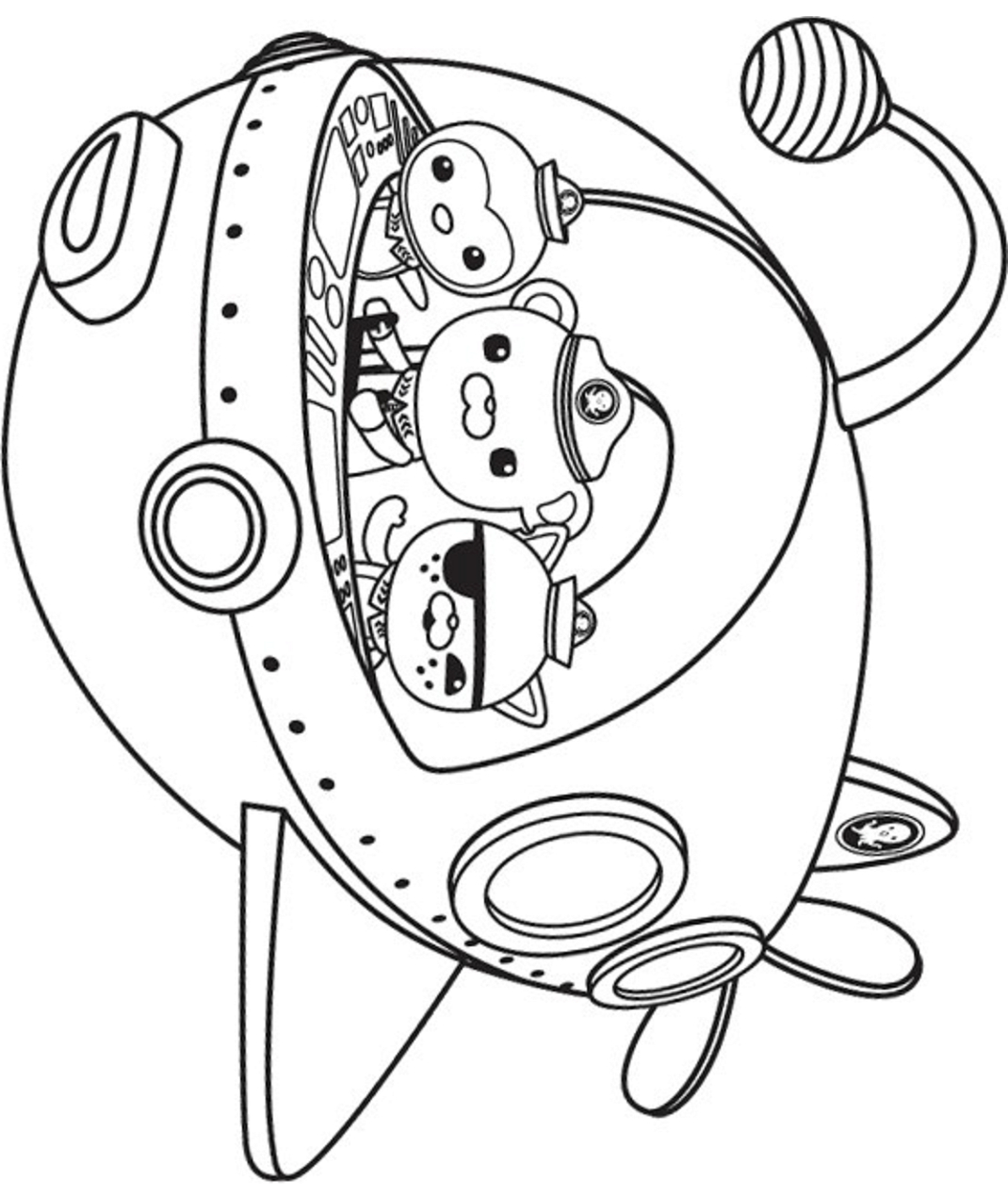 Peso, Captain, Kwazii In Octonauts Ship Coloring Page avec Coloriage Octonautes