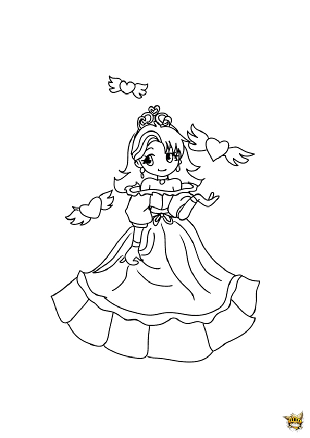 Petite Princesse Est Un Coloriage De Princesse concernant Un Coloriage De Princesse,