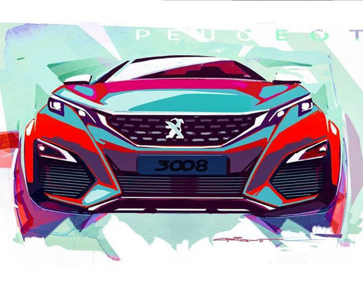 Peugeot 3008 | Design Sketch By Sebastien Criquet | Car encequiconcerne Coloriage Dessin Peugeot 3008