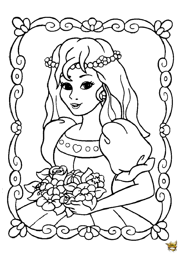 Photo Princesse Est Un Coloriage De Princesse serapportantà Un Coloriage De Princesse,