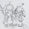 Picachu And Stitch ️ | Stitch Drawing, Pikachu Drawing concernant Dessin Stitch Zeichnen Bleistift