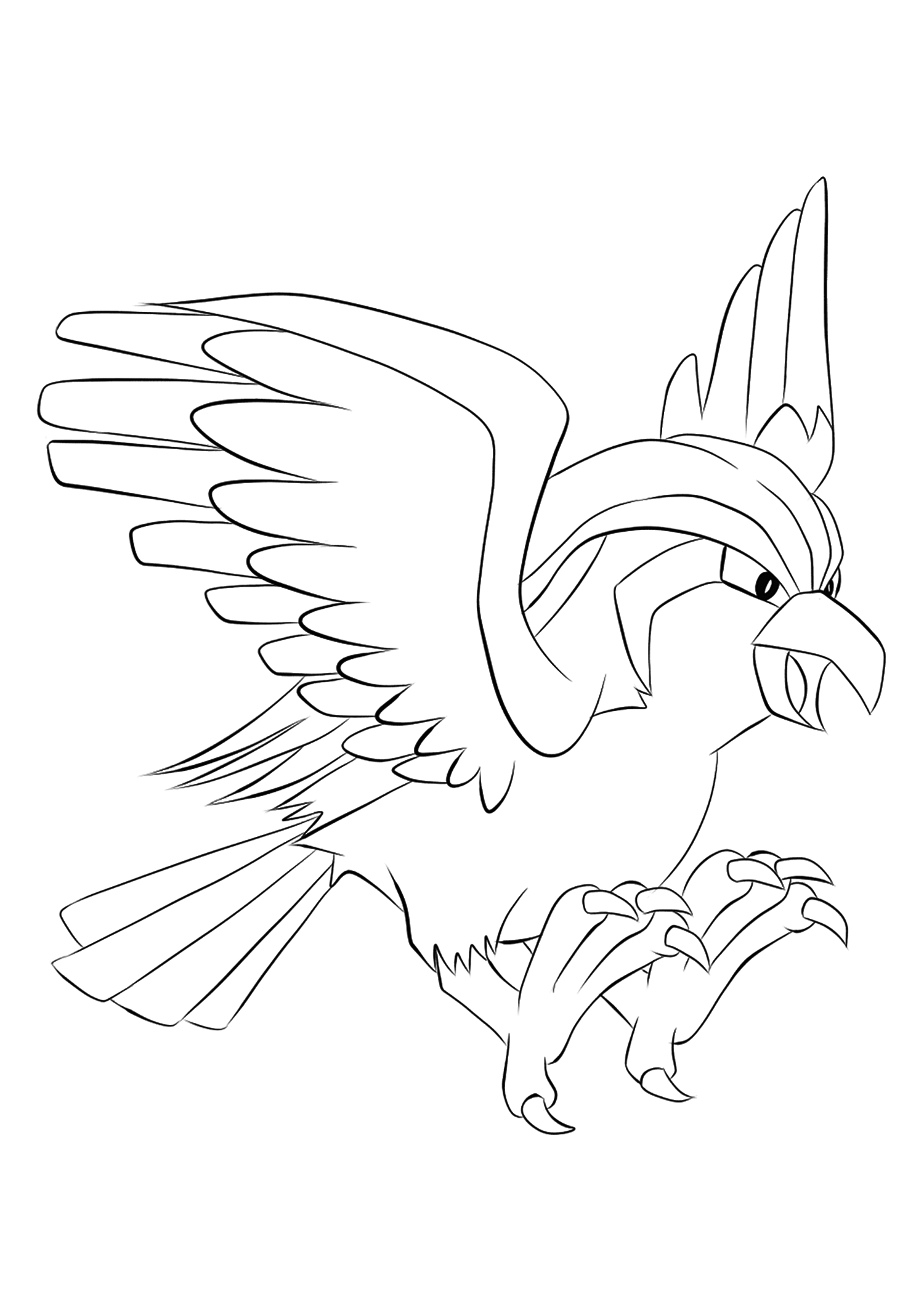 Pidgeot No.18 : Pokemon Generation I - All Pokemon dedans Coloriage Normal,