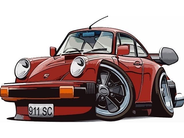 Pin By Daron Aberte On Detached Garage | Car Cartoon, Art intérieur Dessin 911