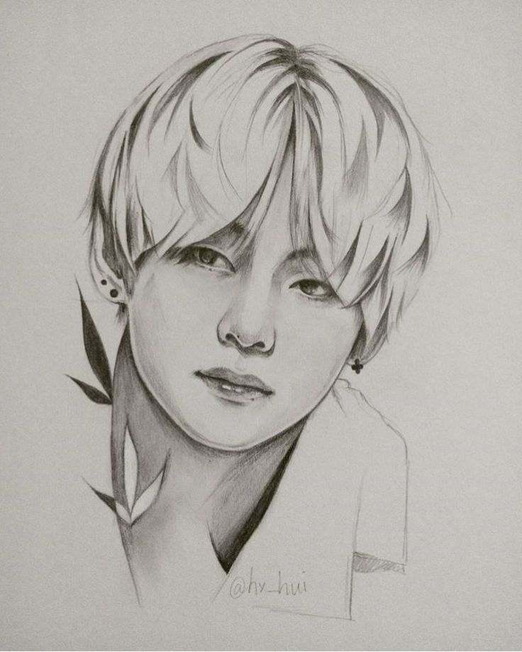 Pin By 루시~ On 김태형~ In 2020 | Bts Drawings, Kpop Drawings serapportantà V Dessin