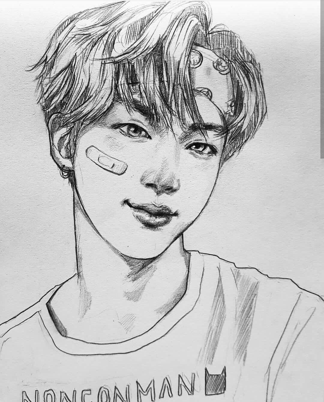 Pin By 클로에 On All (Korean) | Bts Drawings, Kpop Drawings pour Dessin K Pop