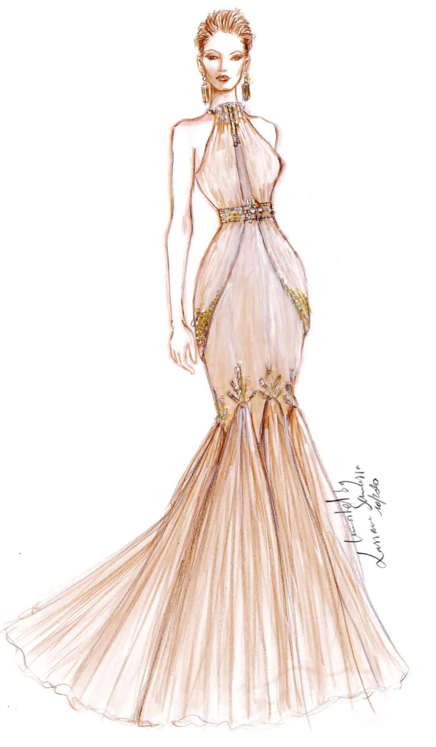 Pin By Immortel Lassana Samassa On Fashion Illustration encequiconcerne Coloriage Dessin Robe