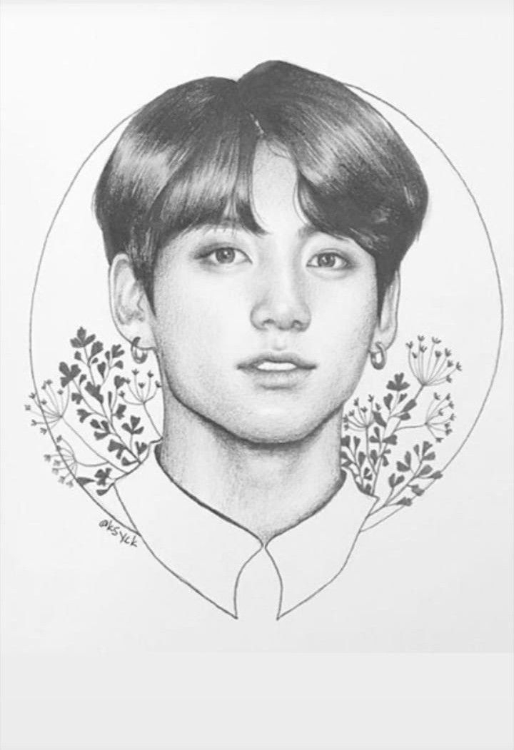 Pin By Moon Hope On Bts Drawings | Bts Drawings, Drawings pour Bts Dessin V Facile,