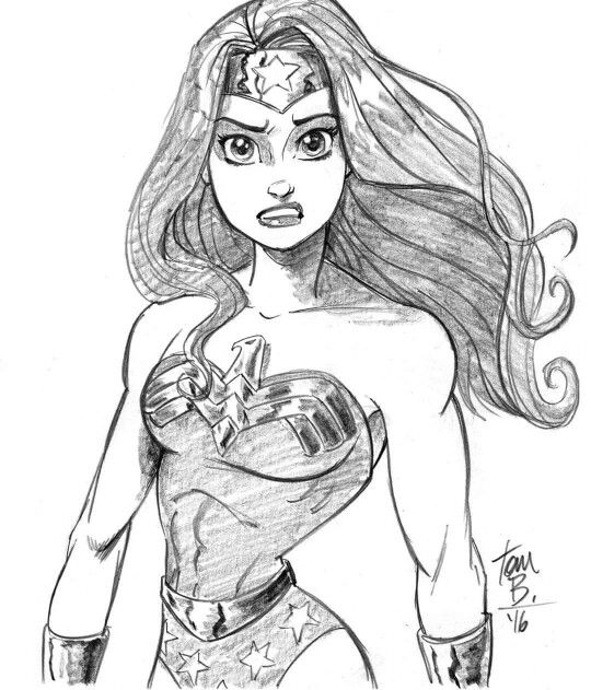 Pin By Nicole M. On Illustrations | Wonder Woman Drawing intérieur Dessin Wonder Woman,