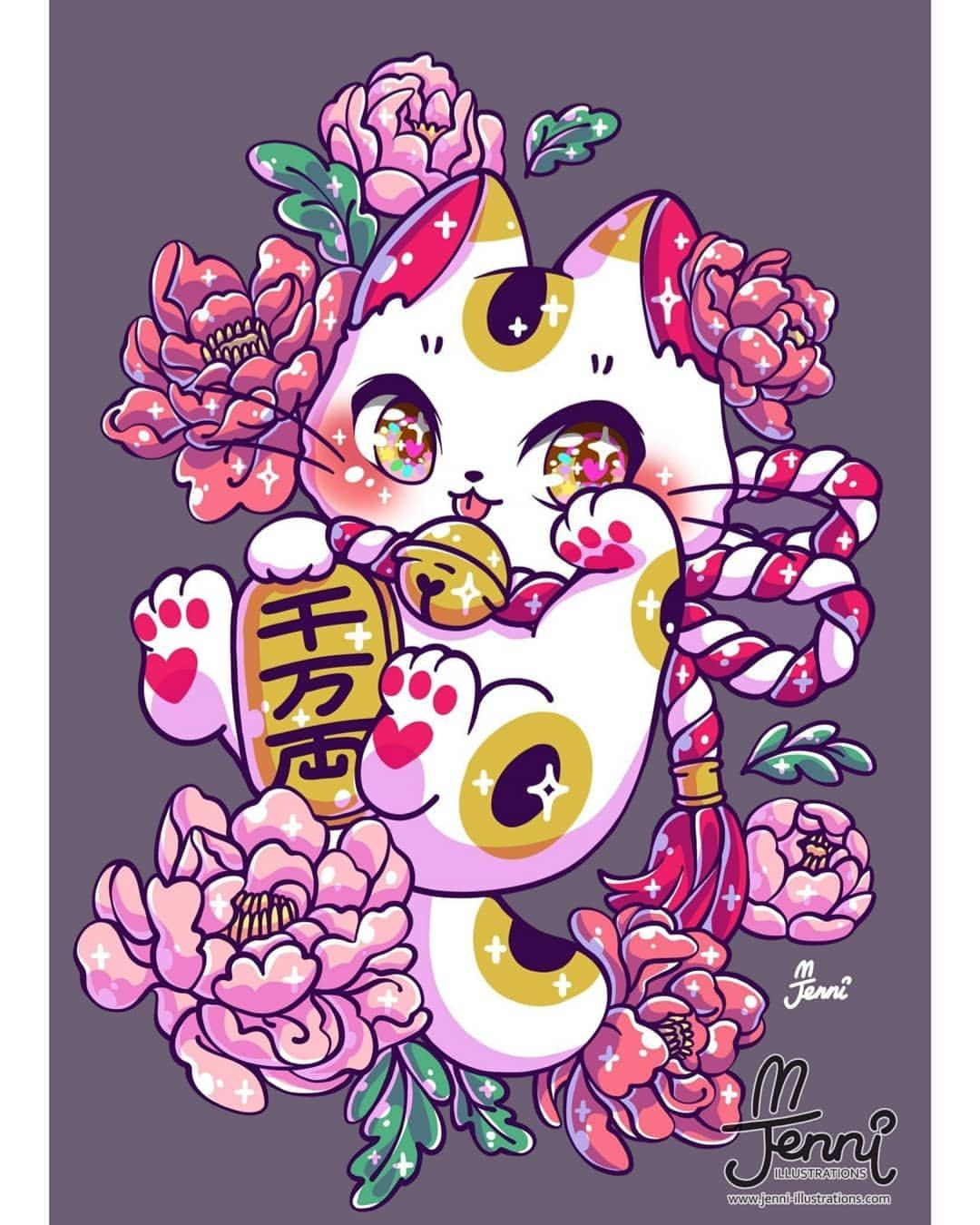 Pin By Paint It Black On Art | Lucky Cat Tattoo, Kawaii pour Black M Dessin