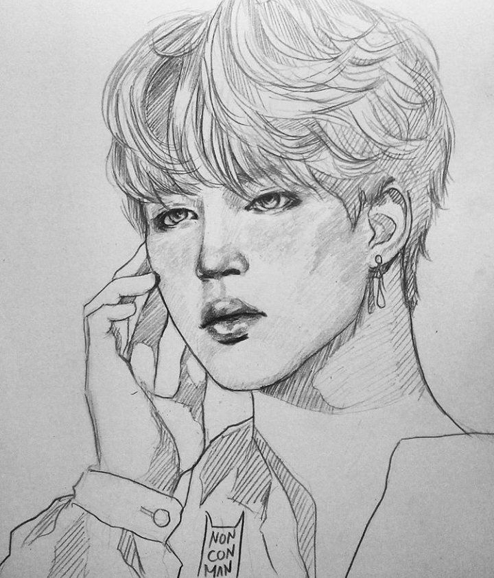 Pin By Susanscarlett On Bts | Bts Drawings, Bts Fanart à Coloriage Bts,