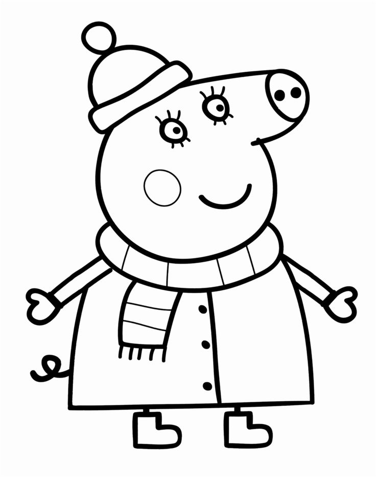 Pin Em Coloriage Peppa Pig avec Coloriage Peppa Pig,