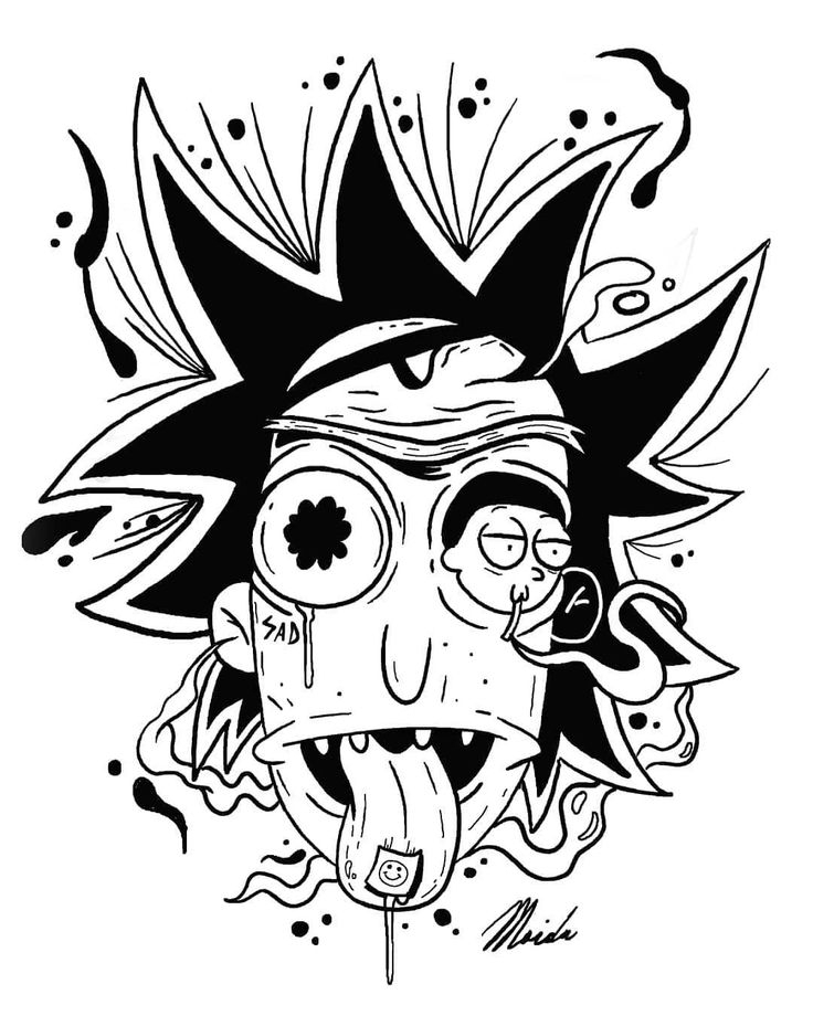 Pin Em Dessin destiné Coloriage Dessin Rick Et Morty