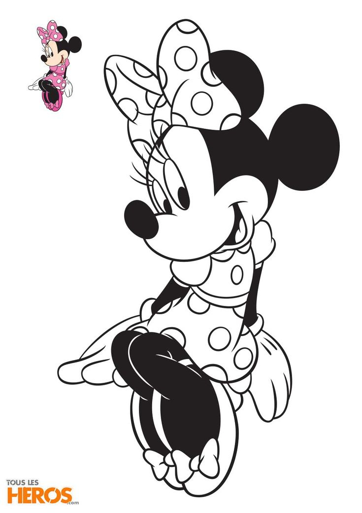 Pin On Coloriage Minnie à Coloriage Minnie Mouse,