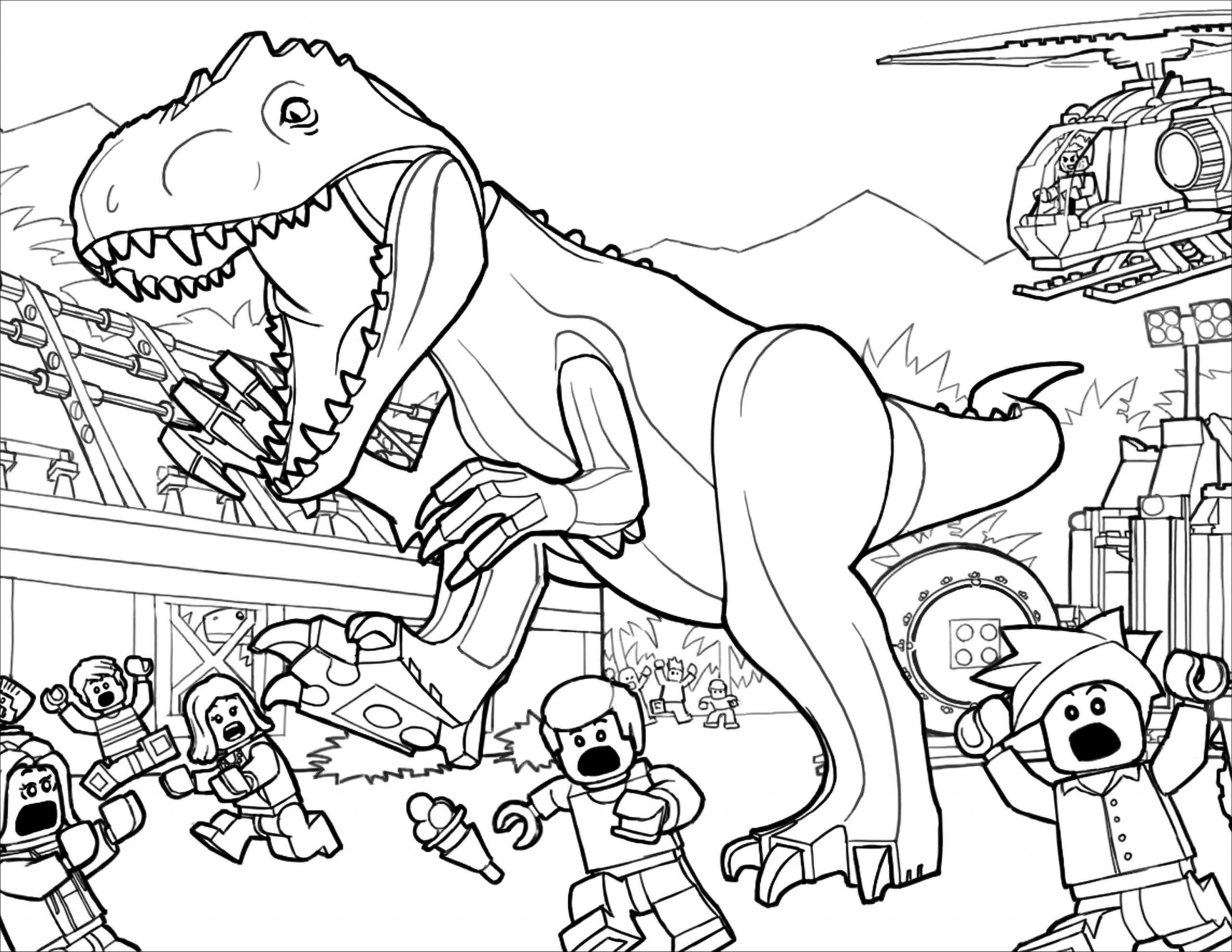 Pin On Coloriage Noel À Imprimer concernant Coloriage Jurassic World