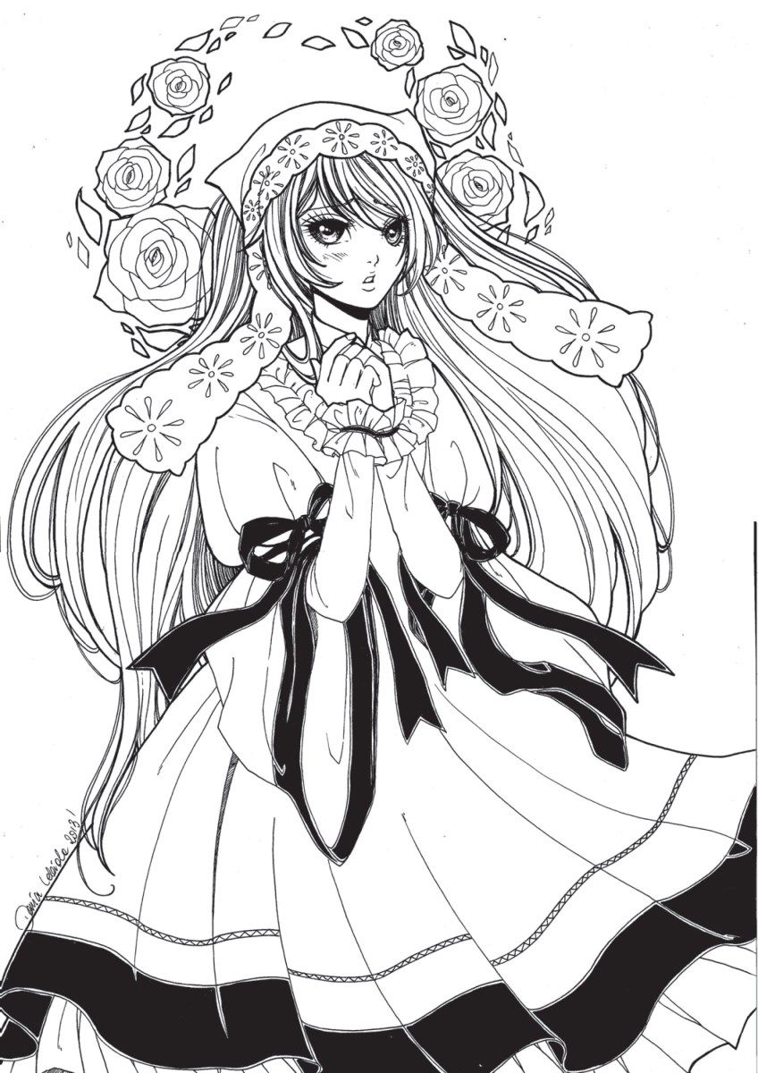 Pin On Coloriage Personnage Chibi Et Manga Adult Coloring Page à Coloriage De Manga,