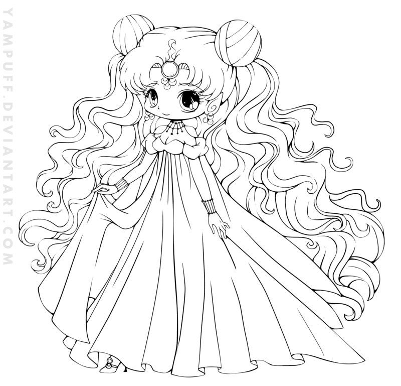Pin On Coloriages Femmes concernant Coloriage Kawaii Fille
