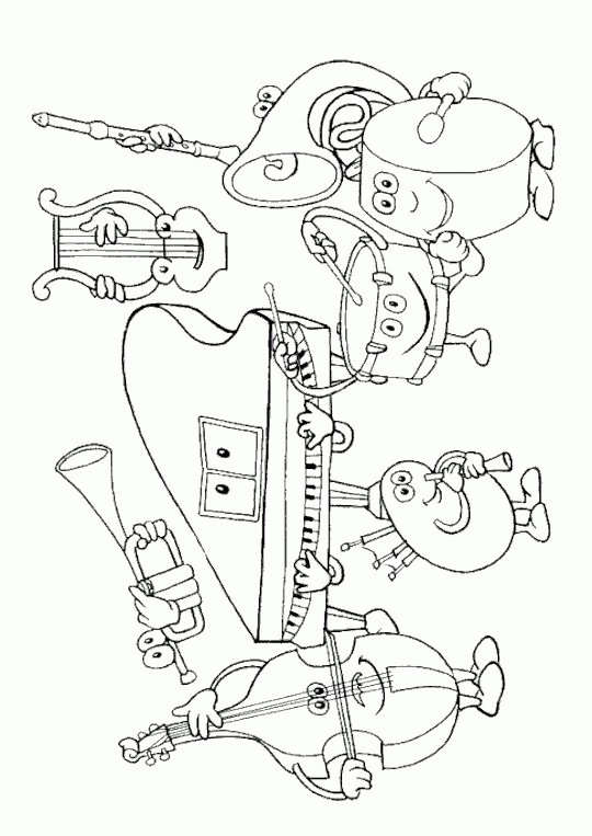 Pin On Dessin pour Coloriage Instrument De Musique