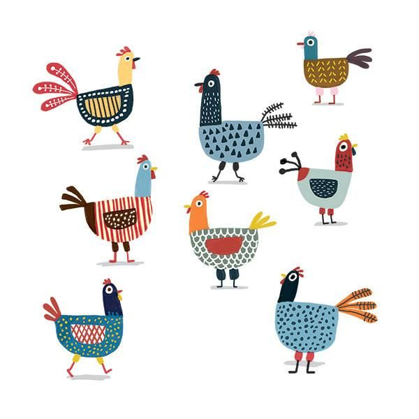 Pin On Illustration serapportantà Dessin Poule