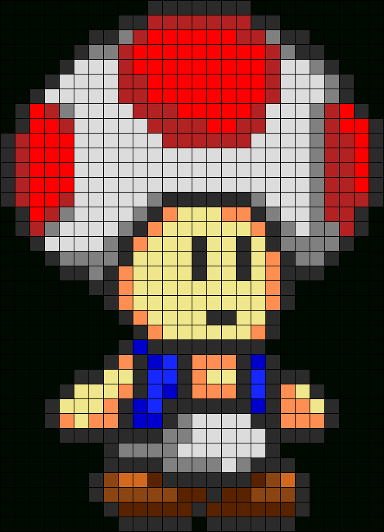 Pixel Art Grid Toad - Pixel Art Grid Gallery destiné Dessin 8 Bit