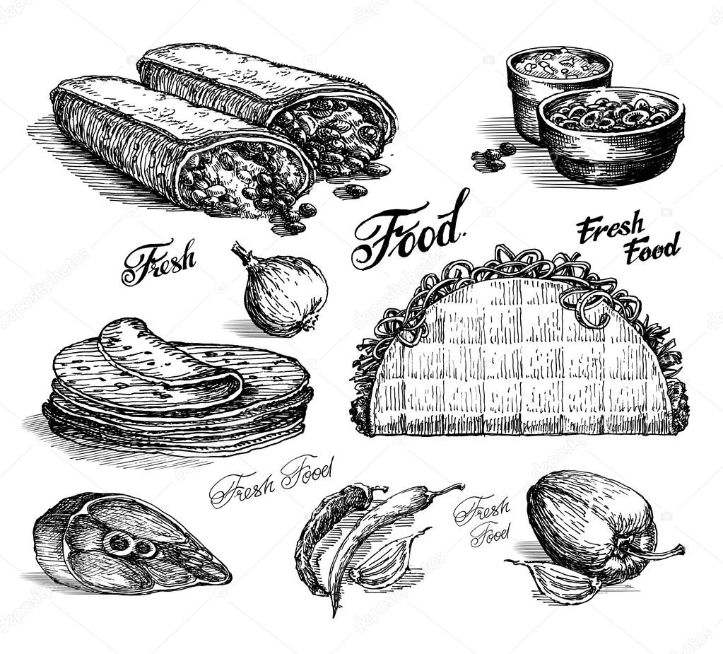 Plantilla De Diseño De Logotipo De Vector De Comida Rápida serapportantà O&amp;amp;#039;Tacos Dessin