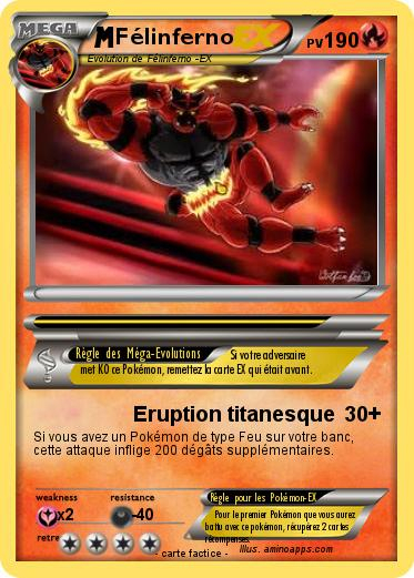 Pokémon Felinferno 23 23 - Eruption Titanesque - Ma Carte intérieur Coloriage Carte Pokemon V