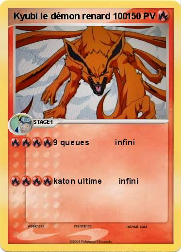 Pokémon Kyubi Le Demon Renard 100 100 - 9 Queues Infini à Dessin Renard A 9 Queues
