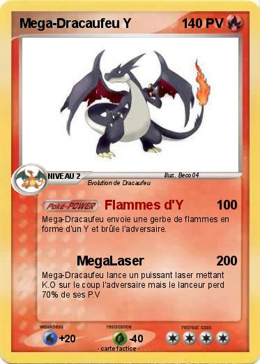 Pokémon Mega Dracaufeu Y 25 25 - Flammes D&amp;#039;Y - Ma Carte serapportantà Dracaufeu V Dessin