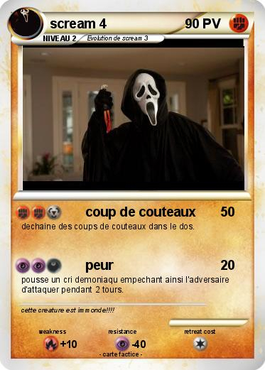 Pokémon Scream 4 6 6 - Coup De Couteaux - Ma Carte Pokémon tout Dessin Scp 096,