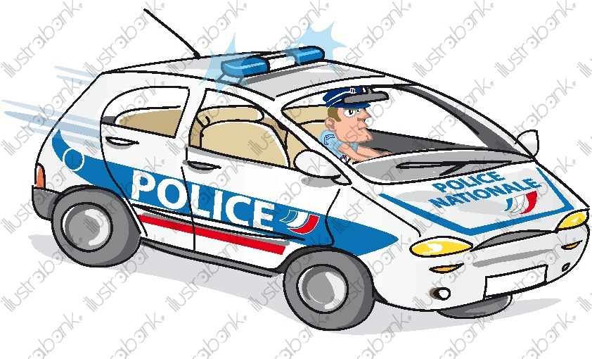 Policier En Voiture Illustration Libre De Droit Sur à Coloriage Dessin Accident De Voiture