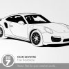 Porsche 911 Turbo S Typ 991 Svg Eps Dxf Pdf Png | Etsy avec Dessin 911