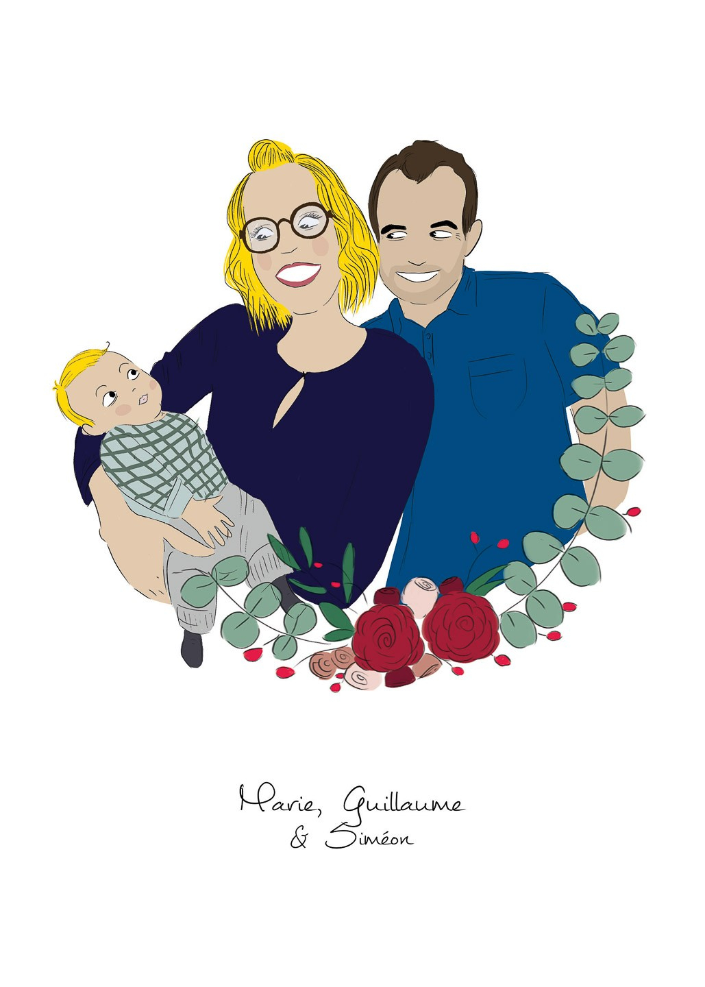 Portrait De Famille Dessin | Marin Et Toinette dedans Famille De 5 Dessin