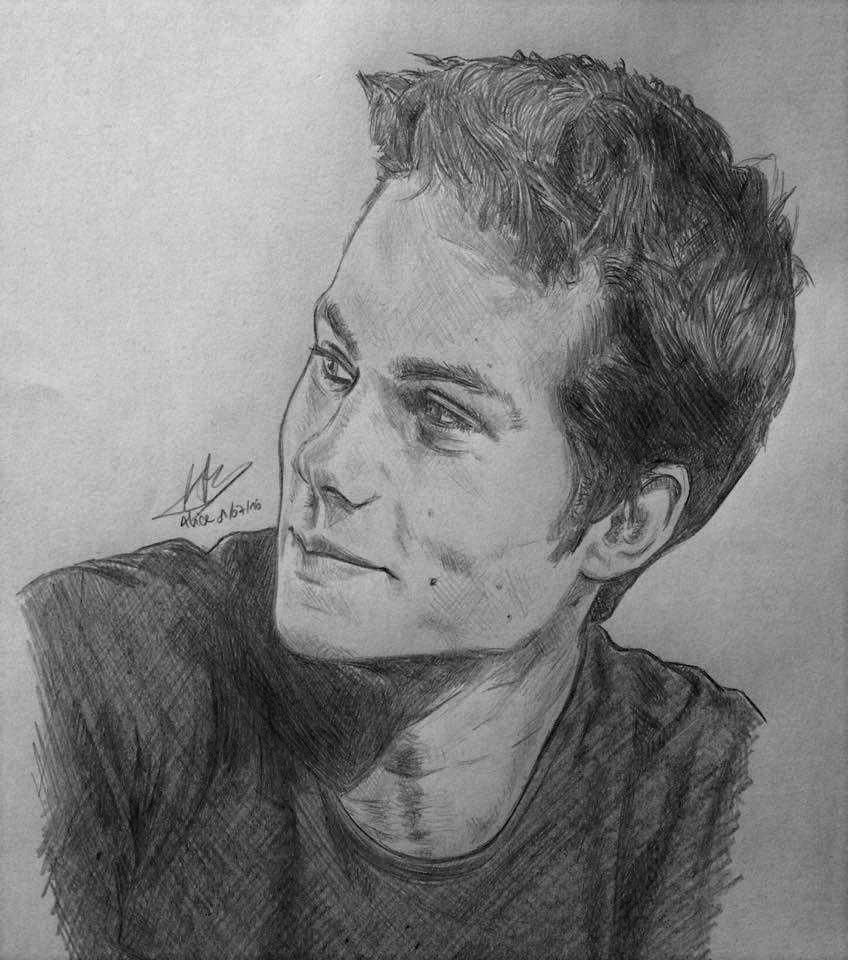 Portrait Of Dylan O'Brien By Theblackparade On Stars Portraits serapportantà Dessin Dylan O&amp;#039;Brien Facile
