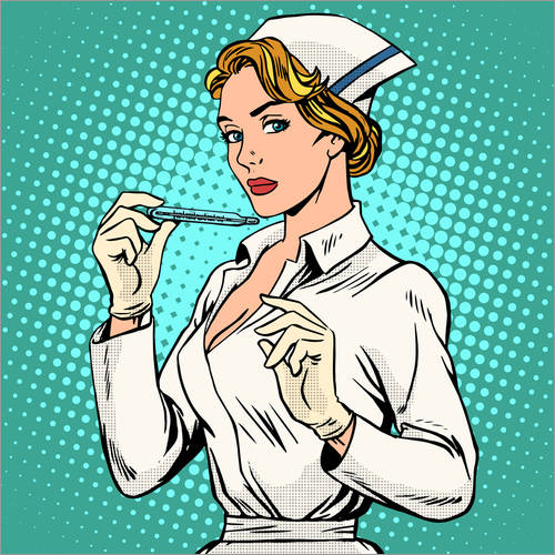 Posters Et Tableaux D&amp;#039;Infirmière | Posterlounge.fr dedans Dessin Infirmière